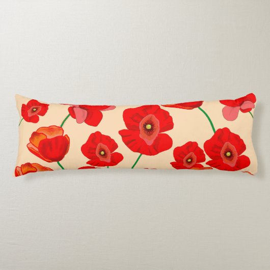 赤いケシ畑 ボディピロー (正面)