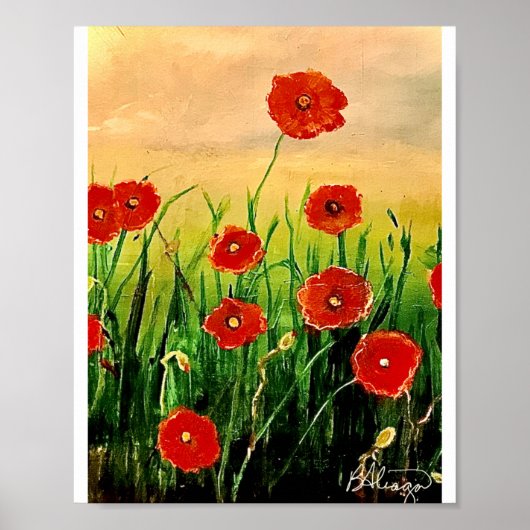 赤いケシ畑 ポスター (正面)