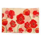 赤いケシ畑 枕カバー (裏面)