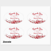 赤いケシ畑 楕円形シール (シート)