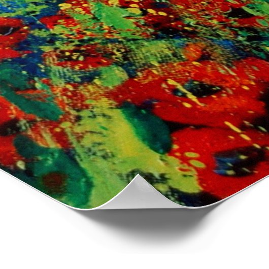 赤いケシ78 ポスター (角)