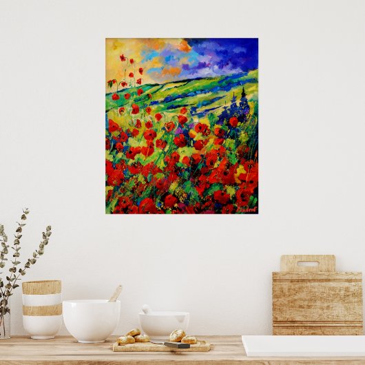 赤いケシ78 ポスター (キッチン)