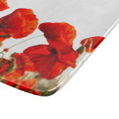赤いケシ カッティングボード (角)
