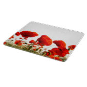 赤いケシ カッティングボード (角)