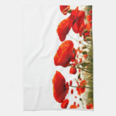 赤いケシ キッチンタオル (縦)