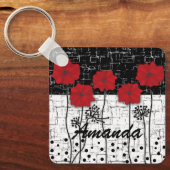 赤いケシ キーホルダー (正面)