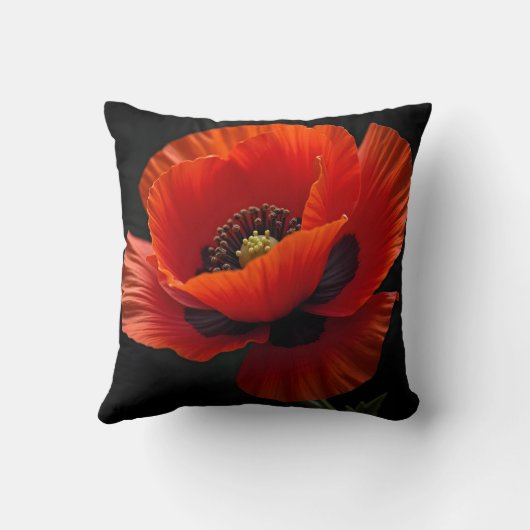 赤いケシ クッション (裏面)