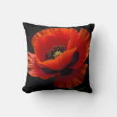 赤いケシ クッション (正面)
