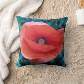 赤いケシ クッション (ブランケット)