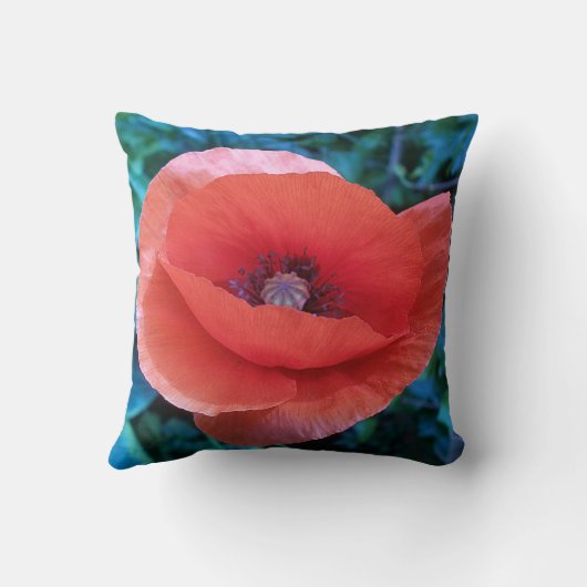 赤いケシ クッション (裏面)