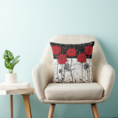 赤いケシ クッション (椅子)