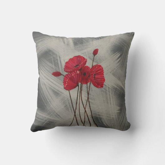 赤いケシ クッション (裏面)