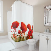 赤いケシ シャワーカーテン (インサイチュ)
