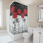 赤いケシ シャワーカーテン (インサイチュ)