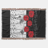 赤いケシ スローブランケット (正面)