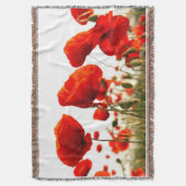 赤いケシ スローブランケット (正面縦)