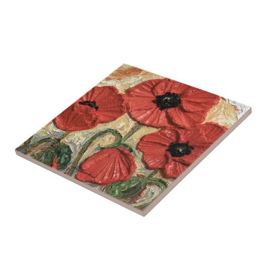 赤いケシ タイル (側面)