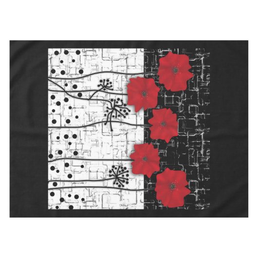 赤いケシ テーブルクロス (正面(横))