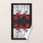 赤いケシ バスタオルセット (ハンドタオル)