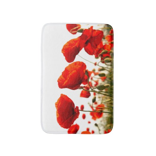 赤いケシ バスマット (正面縦)