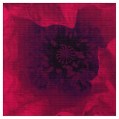 赤いケシ ファブリック (クローズアップ)