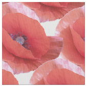 赤いケシ ファブリック (クローズアップ)