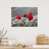 赤いケシ ポスター (キッチン)