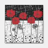 赤いケシ マグネット (正面)