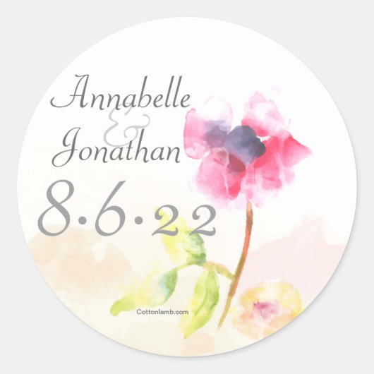 赤いケシ ラウンドシール (正面)