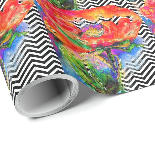 赤いケシ ラッピングペーパー (ロールコーナー)