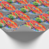 赤いケシ ラッピングペーパー (角)