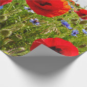 赤いケシ ラッピングペーパー (角)