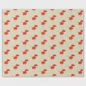 赤いケシ ラッピングペーパー (フラット)