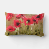 赤いケシ ランバークッション (裏面)