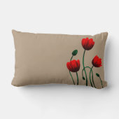 赤いケシ ランバークッション (裏面)