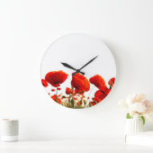 赤いケシ ラージ壁時計 (ホーム)