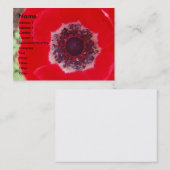 赤いケシ 名刺 (正面/裏面)