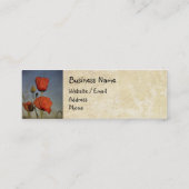 赤いケシ、名刺 スキニー名刺 (裏面)