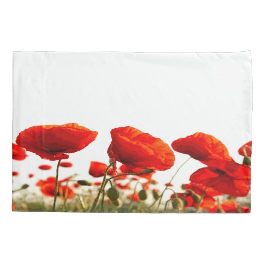 赤いケシ 枕カバー (裏面)