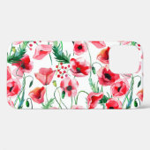 赤いケシ:水彩フローライラストレーション Case-Mate iPhoneケース (裏面 (横))