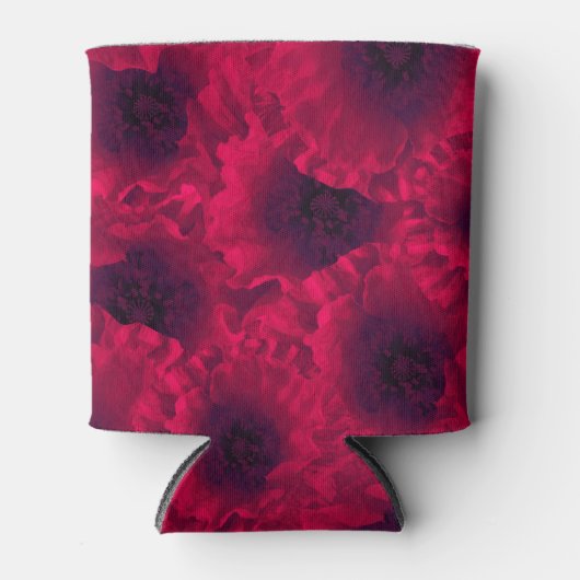 赤いケシ 缶クーラー (正面)