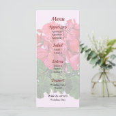 赤いゲラニウムと芽結婚のメニュー メニュー (スタンド正面)