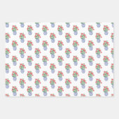 赤いゲラニウムのチノワセリーヴァース ラッピングペーパーシート (正面2)