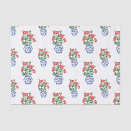 赤いゲラニウムのチノワセリーヴァース 薄葉紙 (正面)