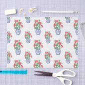 赤いゲラニウムのチノワセリーヴァース 薄葉紙 (クラフト)