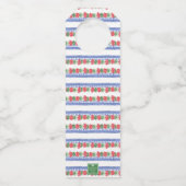 赤いゲラニウムの陳腐な花瓶パーソナライズされた ボトルネックタグ (裏面)