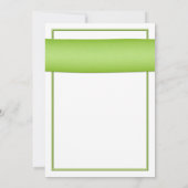 赤いゲルバーダイジーグリーンのリボン 結婚式の招待状 招待状 (裏面)