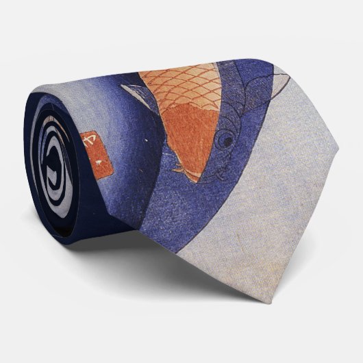 赤いコイの魚のタイ ネクタイ (ロール)