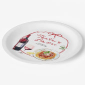 赤いコケッタの弓 That's Amore ペーパープレート (アングル)