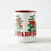 赤いコケモモのMAMABERRY マグカップ (中央)